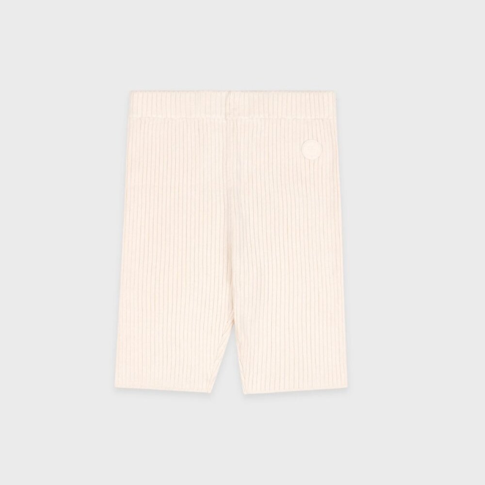 Sporty & Rich Ribbed Biker Short - Cream - Small - NWT